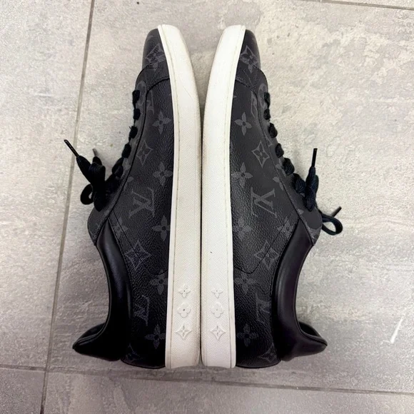 Louis Vuitton Monogram Eclipse Black Low Top Luxembourg Sneakers Trainers US9.5 - Picture 5 of 11